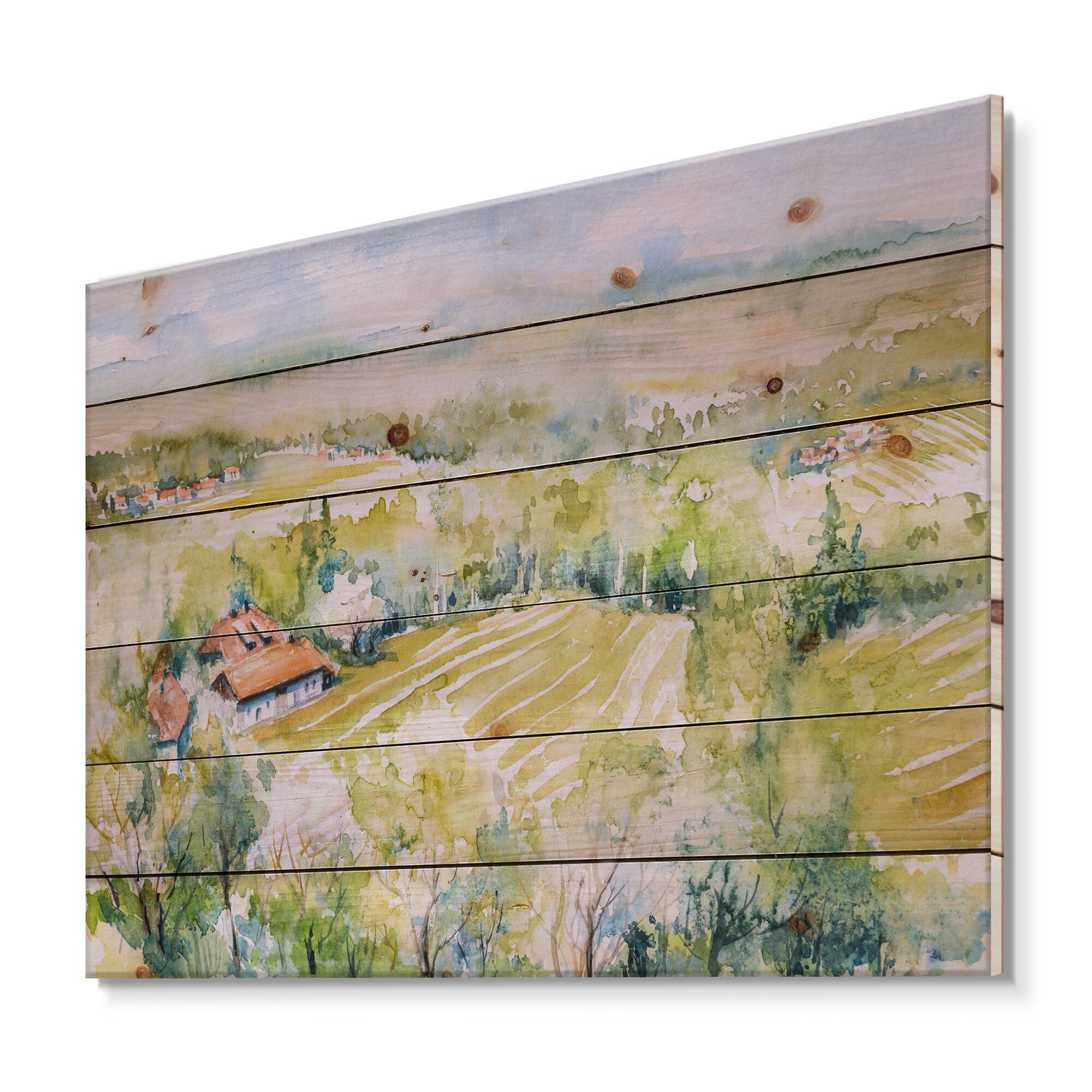 Designart - Blossoming Green Fields In Countryside